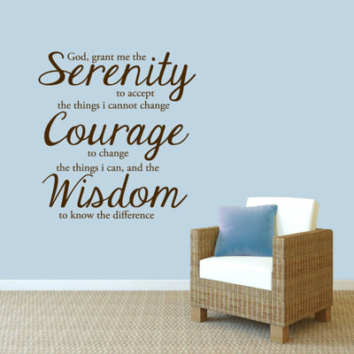 Décalcomanie murale, "Serenity Prayer"