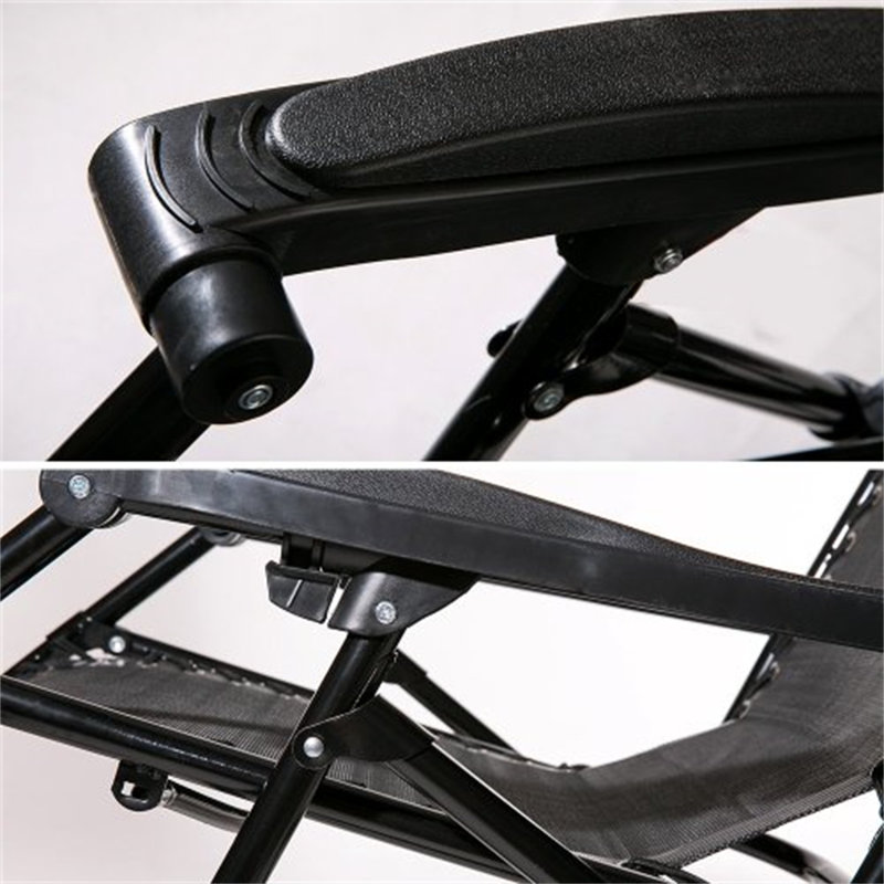 Shanaghy Folding Zero Gravity Chair, Black