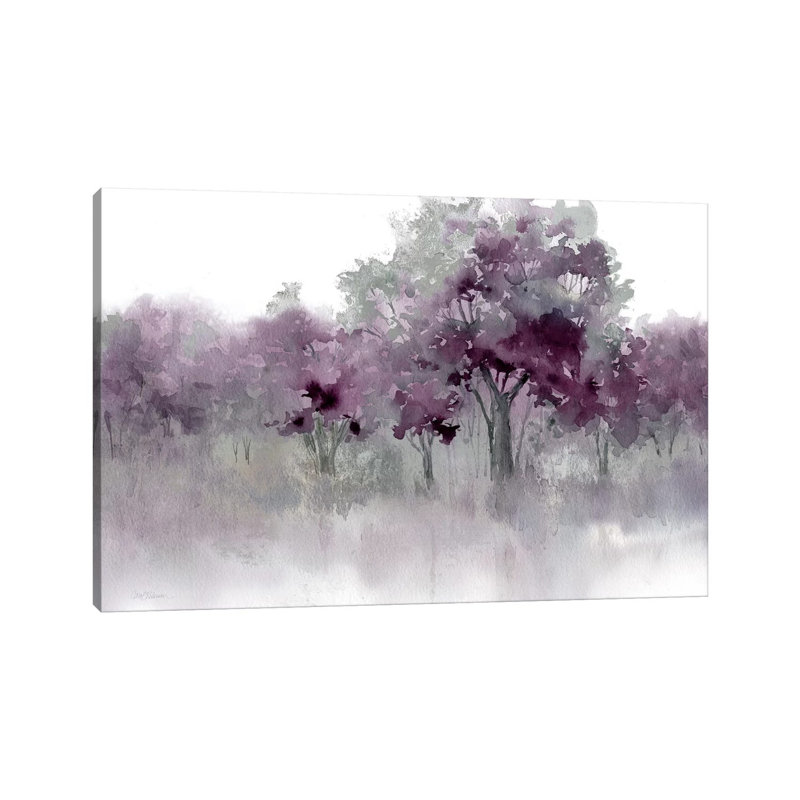 «Water's Edge II - Mauve» par Carol Robinson - reproduction imprimée, Sans cadre, H 32 po x l 48 po, Toile tendue