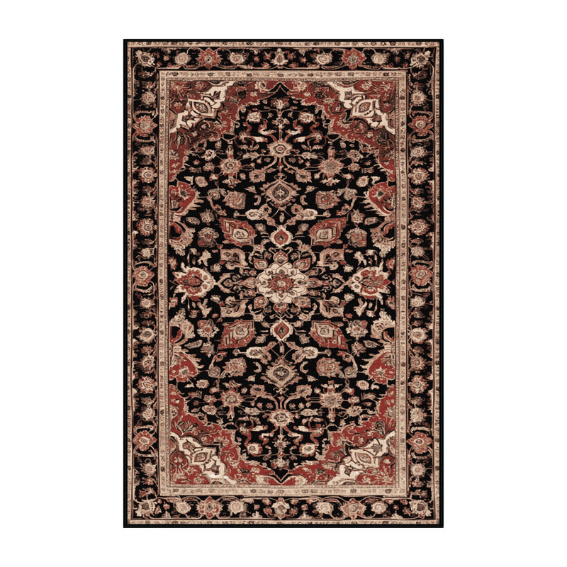 Tapis brun lavable à la machine, Rectangulaire 2 pi x 3 pi