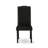 9 Piece Dining Room Set Includes a Rectangle Kitchen Table with X-Legs and 8 Black Faux Leather Upholstered Parson Chairs, Wire brushed Black