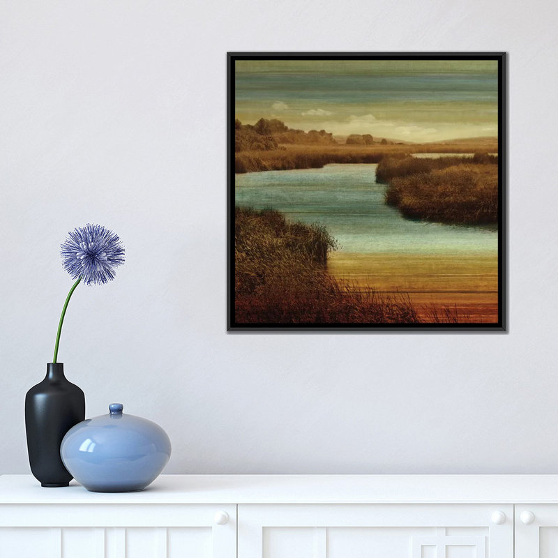 «On the Water II», impression sur toile, H 18 po x l 18 po x P 1,5 po, Toile avec cadre noir, Pas de tapis