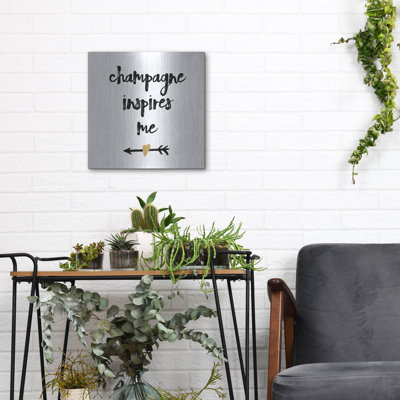 'Champagne' by Erin Clark Metal Wall Art