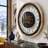 THE GEARS CLOCK Wall Clock with Real Moving Gears SP-LI_ 32 in Round BLACK-WOOD