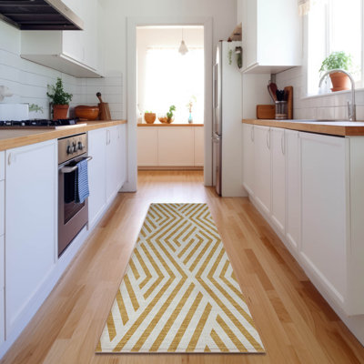 Premium Machine Washable Cerrito AMF550 Gold Rug