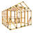 90 Square Feet Chicken Coop with Chicken Run For Up To 22 Chickens