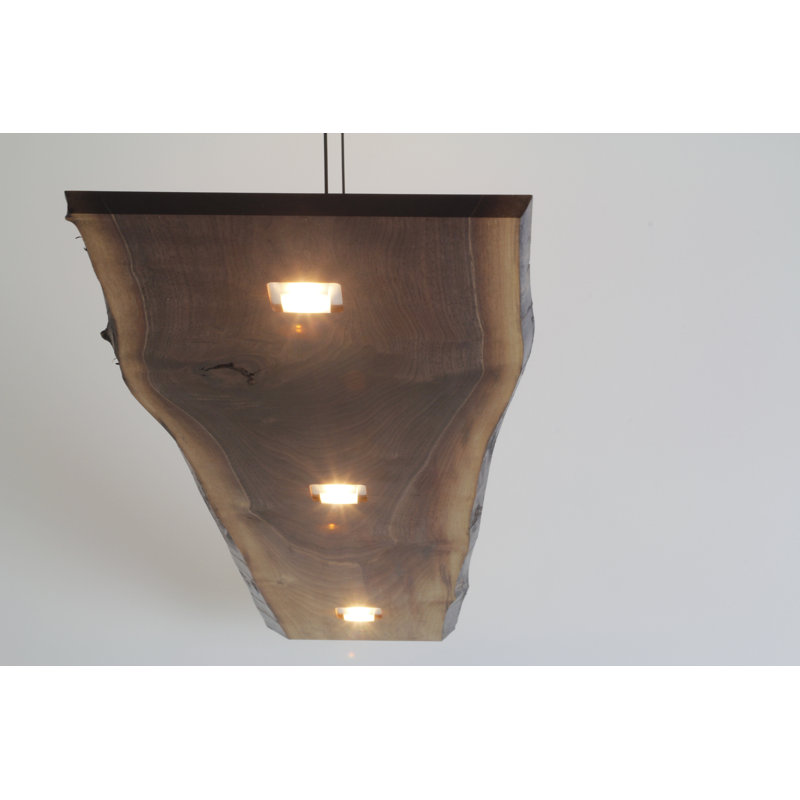 Vix Dimmable LED Pendant, Oiled Walnut, 0.75" H x 48" W x 8" D, 2700K