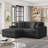 83.5"W 2 - Piece Modern Upholstered Modular Sectional Sofa with Solid Wood Leg-101280234