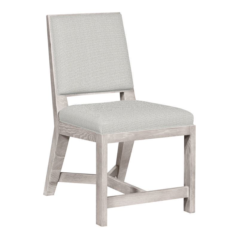 Thom Filicia Home Upholstered Back Side Chair, Dove Gray, Callaloo Cotton