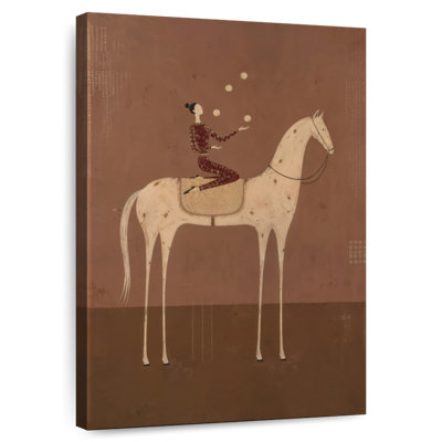 The Equestrian Juggler Minimalist Painting