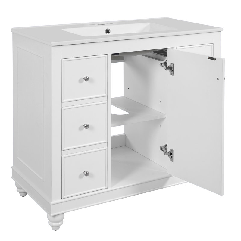 Elegant Functionality Solid Wood Transitional Style For Contemporary Bathrooms