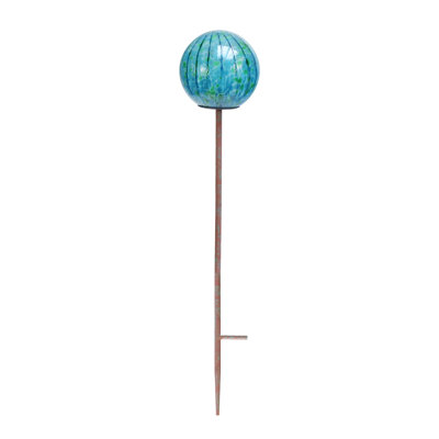 Echo Valley 3761 Lunalite 6in Lollipop Globe Stake Blue - éclairage de jardin illuminé, décor décoratif de paysage extérieur