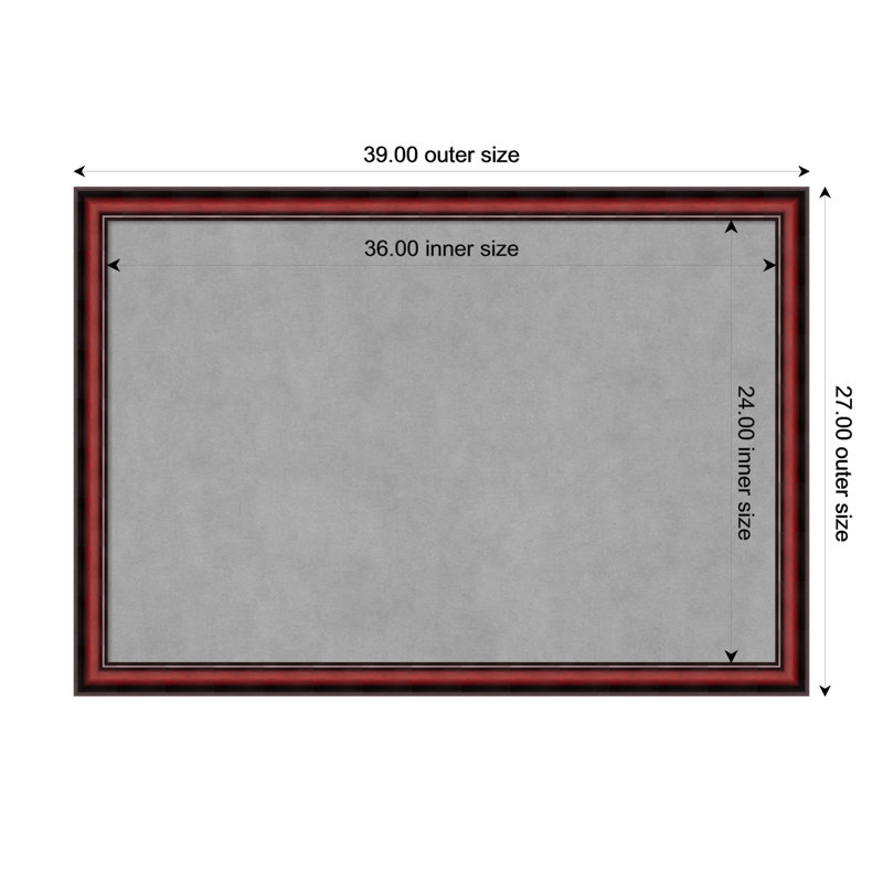 Tableau d'organisation magnétique Rubino Cherry, H 27 po x l 39 po