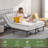 Electric Adjustable Bed Frame, Head And Foot Incline Bed Base With Low-noise Motor And Wired Remote Control-404910304