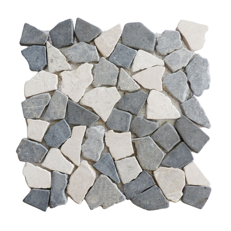 Montana 11.4" x 11.4" Natural Stone Random Mosaic Wall & Floor Tile, Awan Random