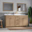 Meuble-lavabo double 72 po avec comptoir en quartz Carrara-910939175