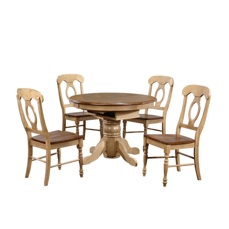 Huerfano Valley Solid Wood Top Pedestal Dining Set