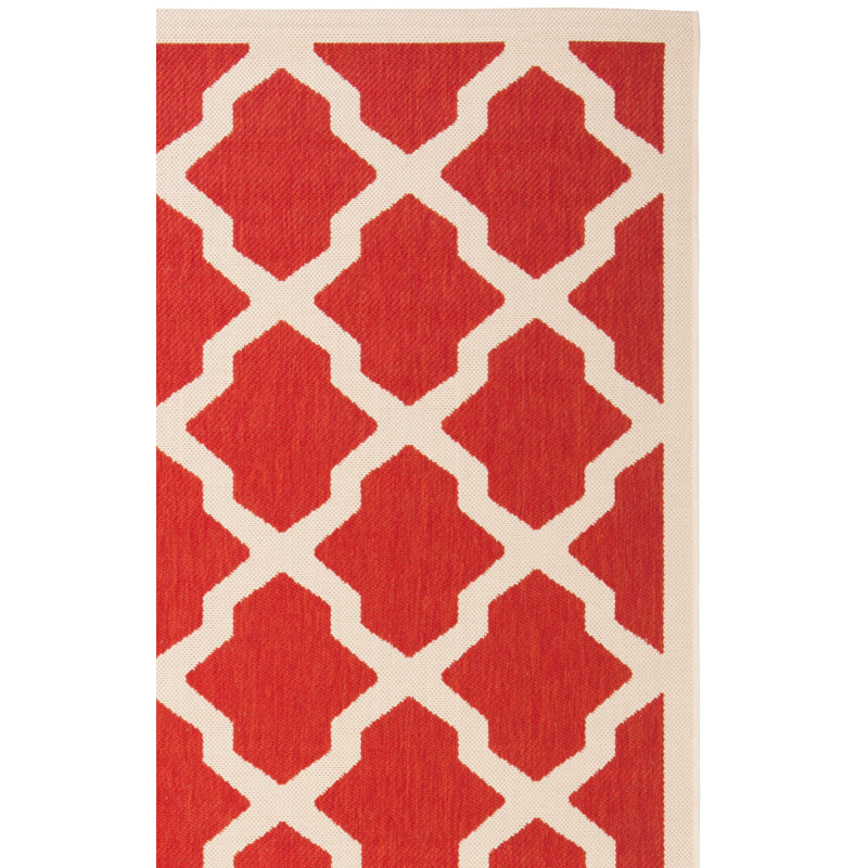Herefordshire Performance Geometric Indoor/Outdoor Area Rug, Square 7'1"