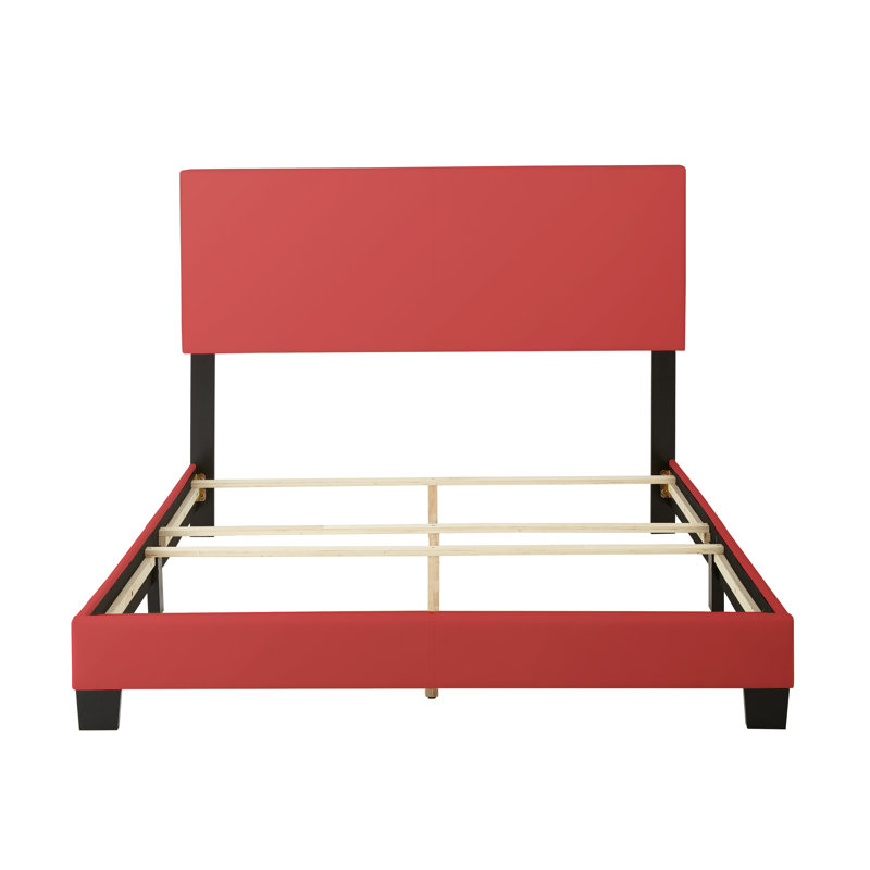 Boyd Sleep Florence Faux Leather Fabric Upholstered Platform Bed Frame w/Adjustable Headboard, no Noise Strong Wood Slat Support, Box Spring/Foundation Required, Easy Effortless Assembly, Venice