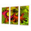 «Green and Red Abstract Digital Flowers», reproduction de cadre flottant sur toile, 3 pièces-1979047836-1979047842