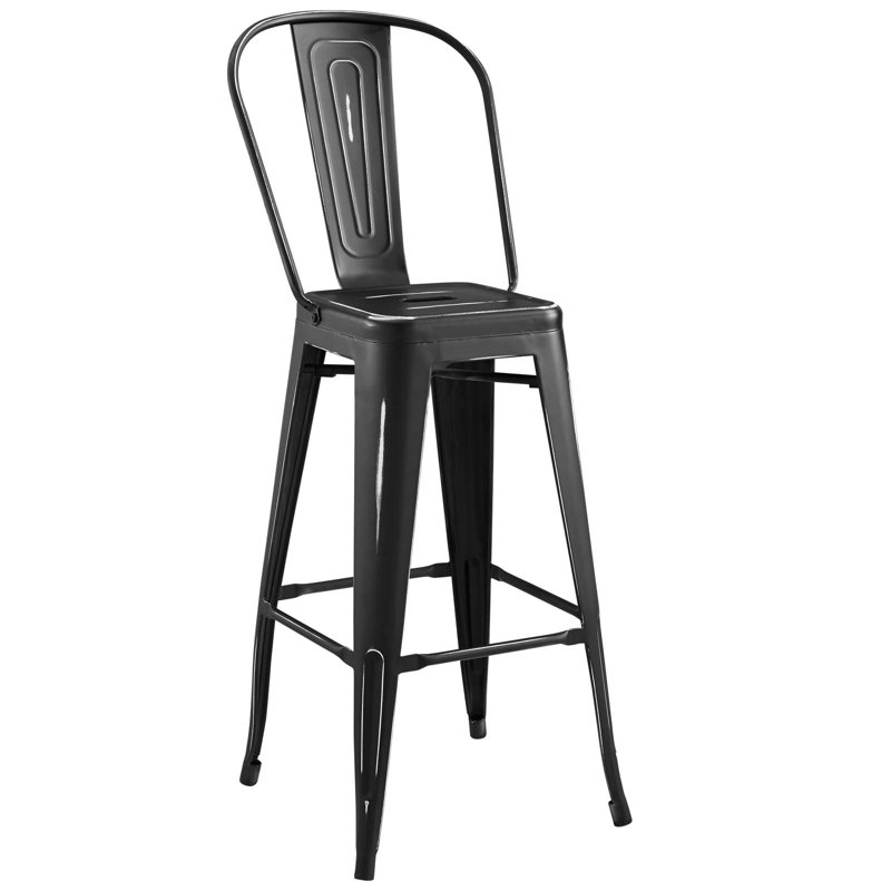 Tabouret de bar Modway Promenade, Noir, Tabouret de bar (siège d'une hauteur de 29,5 po)