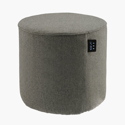 Cosipouf 45cm Wide Round Chevron Pouffe Ottoman