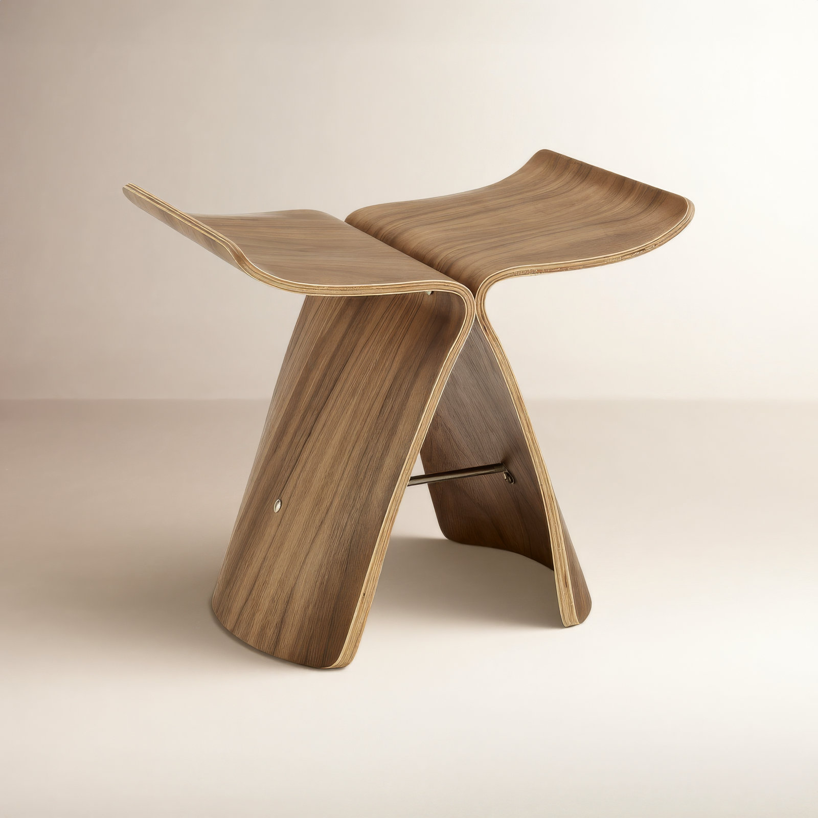 Nadir 16.93" W Plywood End Table , Walnut