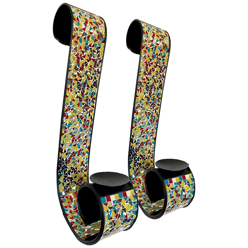 23'' H Wall Wall Sconce, Retro Rainbow