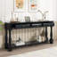 Console de 160 cm de long avec tiroirs et tablette pour entrée, couloir, salon (Espresso)-443385158