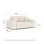 Two-seater square arms loveseat sofa-648486574