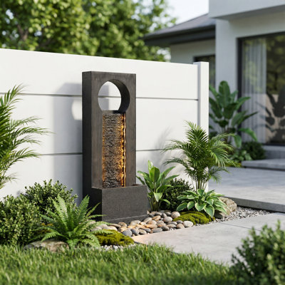 41'' Modern Outdoor Fountain With LED Lights & ETL/Rohs Pump