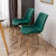 Chaise de salle à manger en velours-114326751
