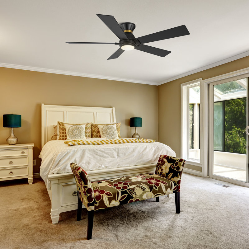Georgann Ceiling Fan with LED Lights, Black