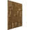 Panneau mural décoratif carré 3D moderne EnduraWall l 19 5/8 po x H 19 5/8 po, ruée vers l'or métallique (couvre 2,67 pieds carrés)