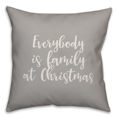  Coussin décoratif «Everybody is Family at Christmas»