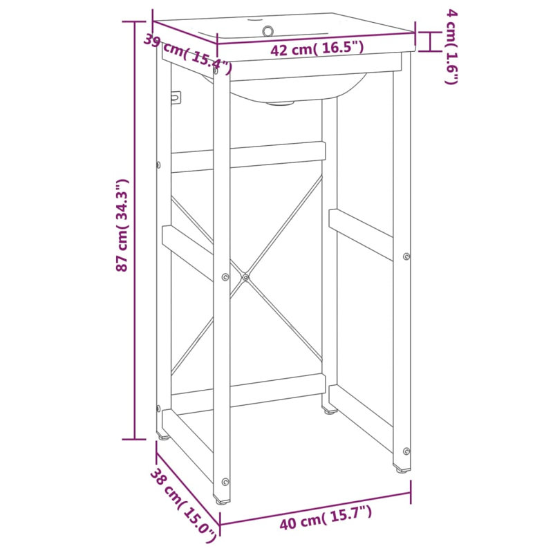 Haff 400mm Single Bathroom Vanity with Basin, Black