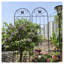 Ensemble de 2 treillis de jardin en métal antirouille pour plantes grimpantes - Support de fleurs d'extérieur de 86,7 po de hauteur avec motif de papillons