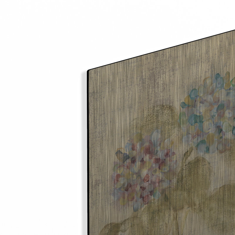 Art mural en métal Winston Porter «Bouquet Of Blue Hydrangea» par Cheri Blum, H 24 po x l 16 po