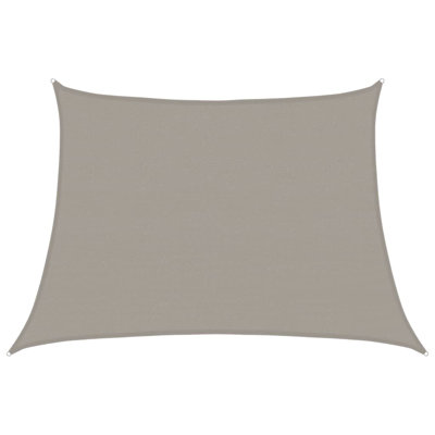  Sunshade Sail 160 G/M² Trapezium Light Grey 4/5X3 M HDPE