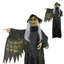 Décorations d'extérieur d'Halloween sorcière agitée 6 pi avec commande vocale