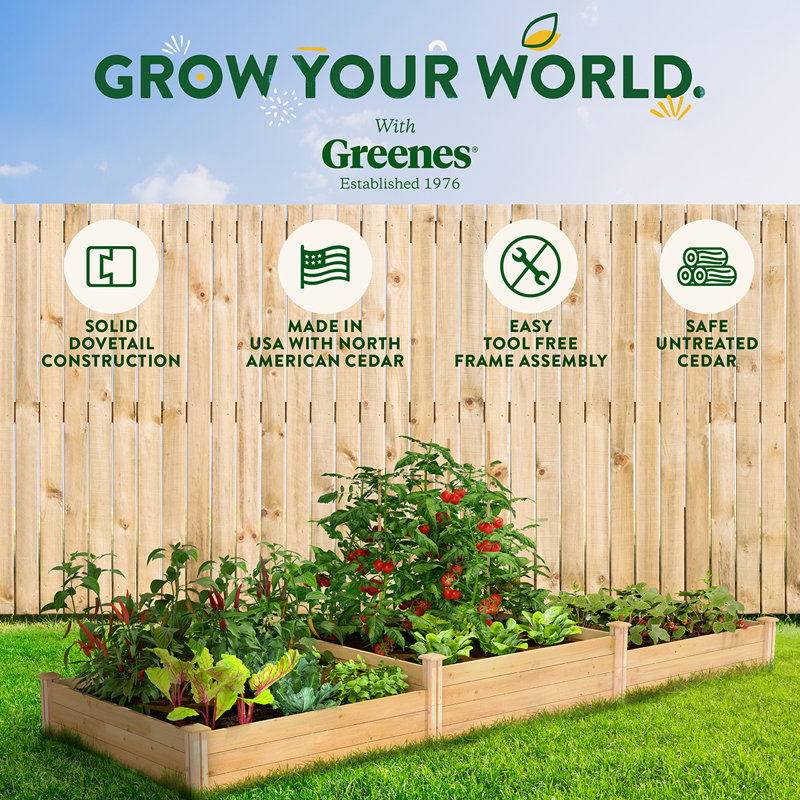Wood Raised Garden Bed, Cedar