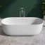 Baignoire de trempage autoportante autoportante de couleur unie avec drain central 63 po