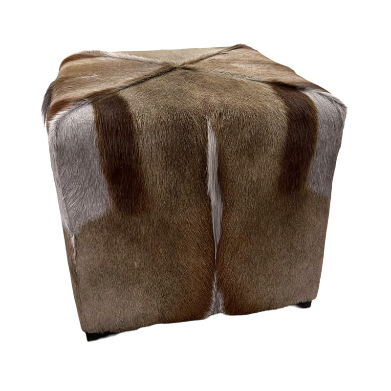 Meubles Dyed Gray Hide Ottoman