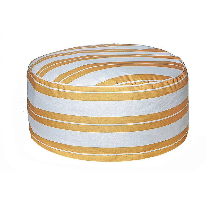 Pouf gonflable à rayures Boston 22 pi 22 po Boston, Jaune