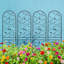 2 Pack Metal Garden Trellis Rustproof Trellis For Climbing Plants Outdoor Flower Support Bird Deco Black