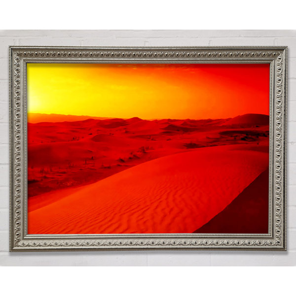 Bright Star Stunning Orange Sun Blaze Ocean - Single Picture Frame Art ...