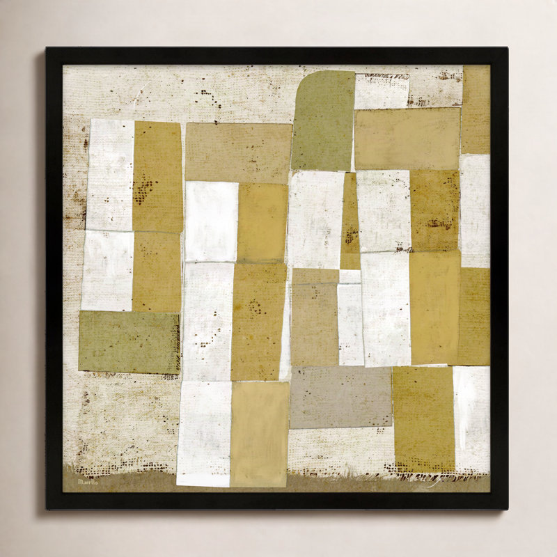 Yellow Hues by Marco Marella for Studio M - Framed Wall Art, 36" H x 36" W, Paper, White