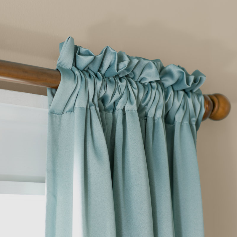 Millen Polyester Thermal Room Darkening Curtain Panel, Mineral, 54" W x 63" L