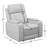 Alabaster Beige color Leather Living Room Recliner Sofa Chair,wireless charging station, cup holders