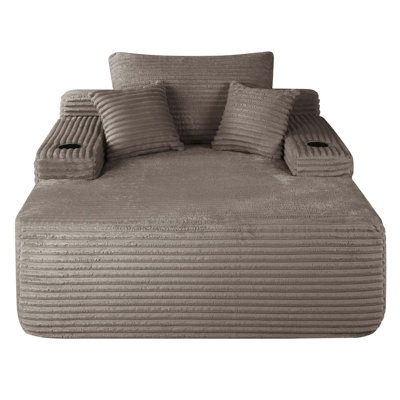 Chaise longue convertible sans os avec confort moelleux et sans assemblage